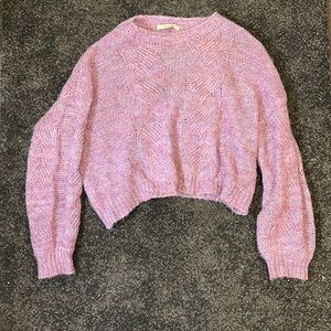 Vintage Winter Fall Pink Purple Mix Sweater Size S
